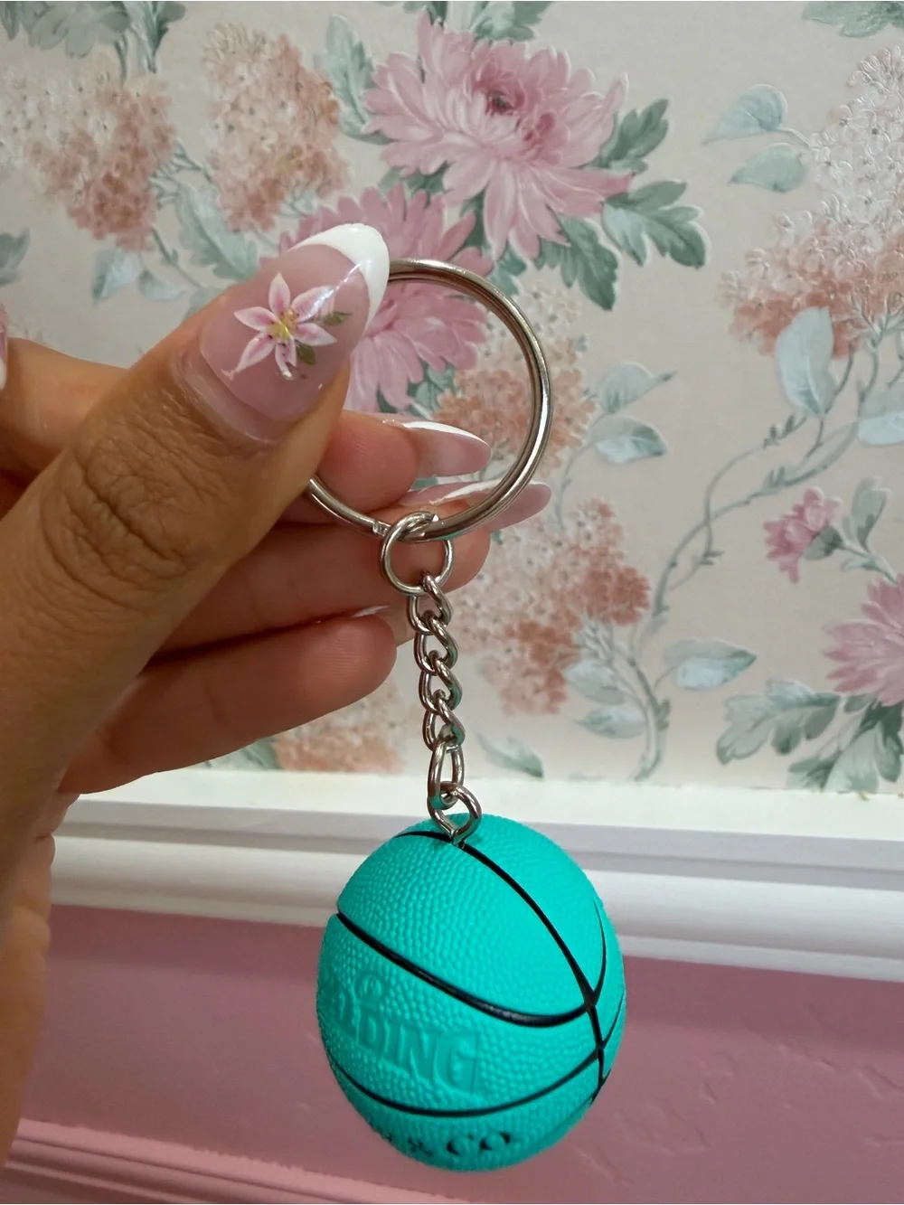 Tiffany & Co. Mini Basketball Keychain in Tiffany Blue and Silver